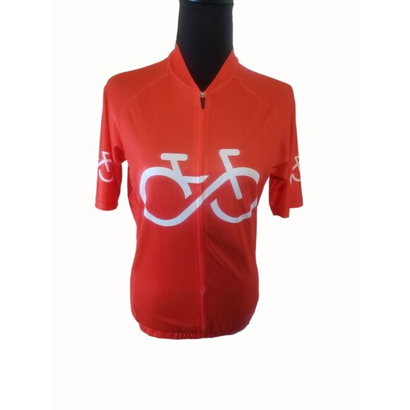 Cycle-Run Men's Short Sleeve Cycling Jersey with 3 Rear Pockets Red Size M - Picture 1 of 8